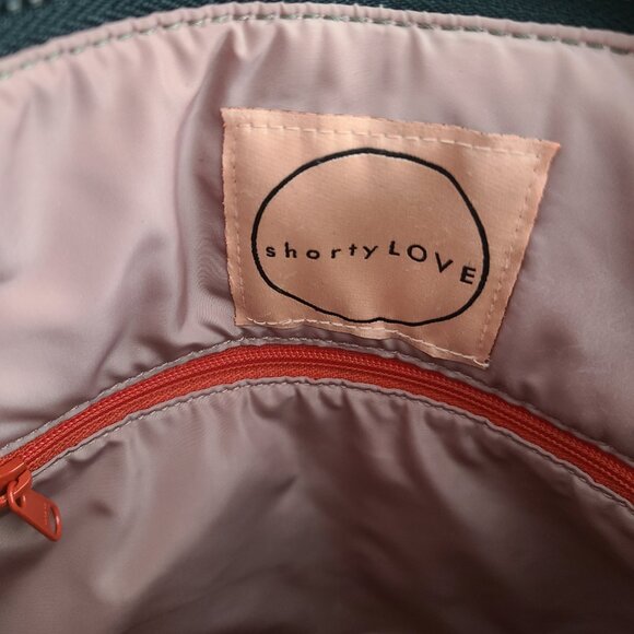 ShortyLOVE Crossbody Tote Bag Olive Green Pink Strap One Size - Picture 9 of 11